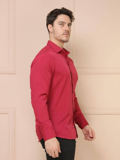 Camisa Social Masculina Manga Comprida Slim