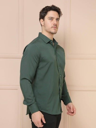 Camisa Social Masculina Manga Comprida Slim