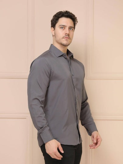 Camisa Social Masculina Manga Comprida Slim